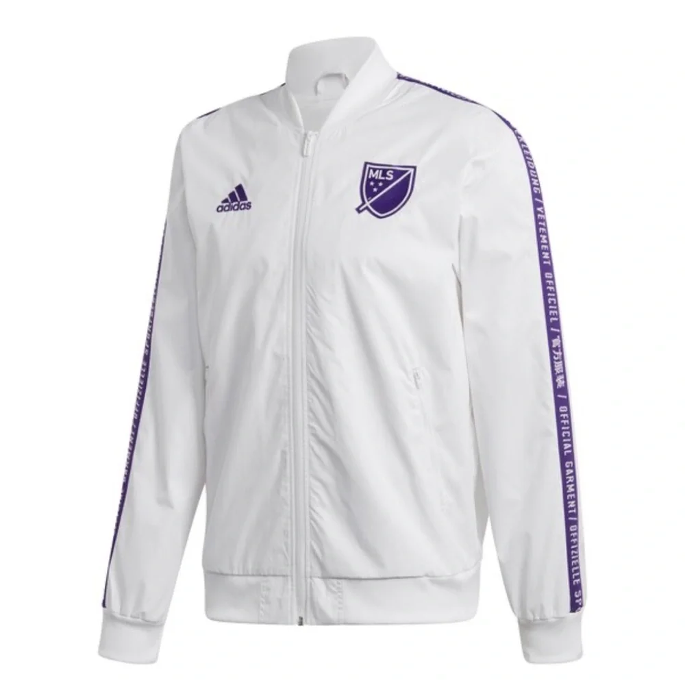 ADIDAS MLS Jacket All Star Game Full Zip Front, Zipper Pockets Like New! Size L - Picture 1 of 8